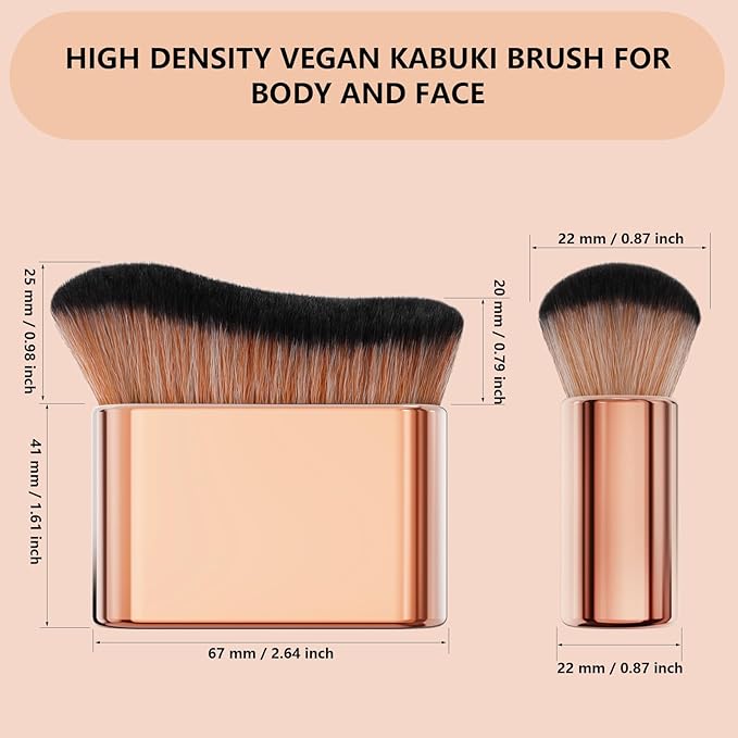 docolor Self Tanner Brush Body Makeup Brush for Flawless Face and Body Makeup, Sunless Tanner Blending Brush Body Brush for Self Tanner, Bronzer, Foundation, Vegan & Cruelty Free