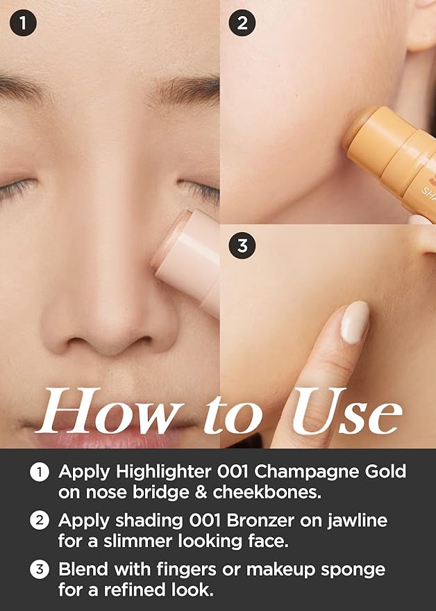 I'M MEME I'm Multi Stick Duo | Shading and Highligthing Stick for Face | Easy Blending Matte Finish Formula Suitable for Beginners