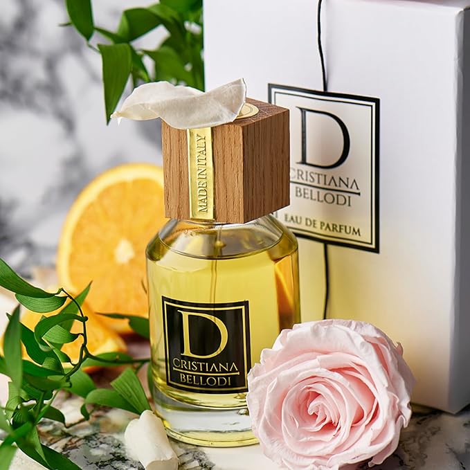 D for Unisex - Perfume for Women & Men - Long Lasting Cologne from Italy - Woody Floral Fragrance with Sweet Orange, Rose, Patchouli, Jasmine Notes - Eau de Parfum - 3.4 oz EDP Spray
