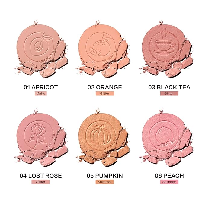 Face Blush, Powder Blush Makeup, Longlasting Highly Pigmented Face makeup, Smooth, Vegan & Cruelty Free, 1 Count, 04 LOST ROSE