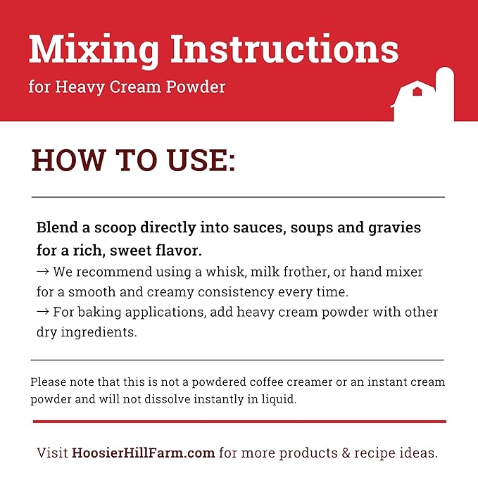 Hoosier Hill Farm Heavy Cream Powder, 2LB (Pack of 1)
