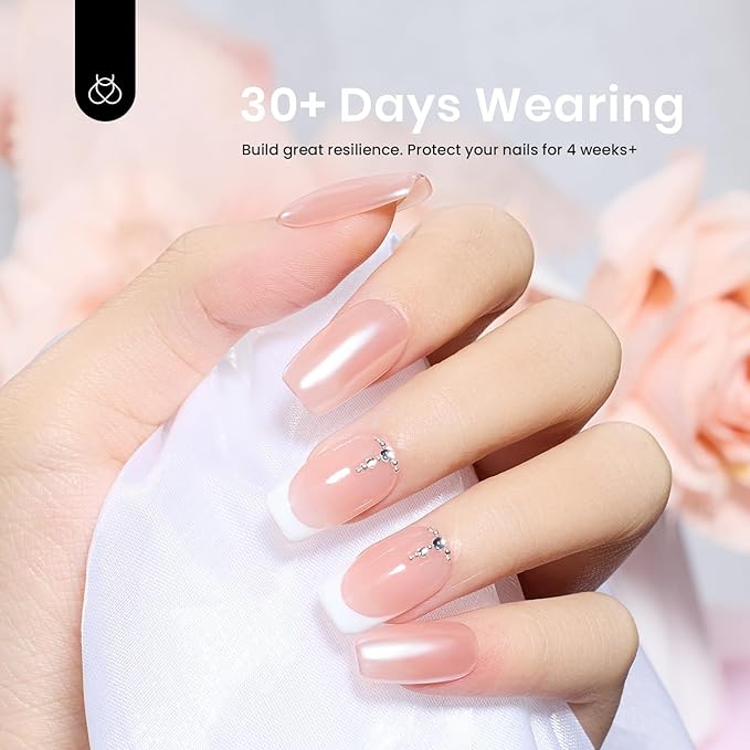 Beetles Builder Gel for Nails,0.51 OZ 7 in 1 Nude Jelly Builder Nail Gel Color for Building Apex & Nail Extension Strengthen Thin Nails Salon DIY Manicure Nail Art for Women