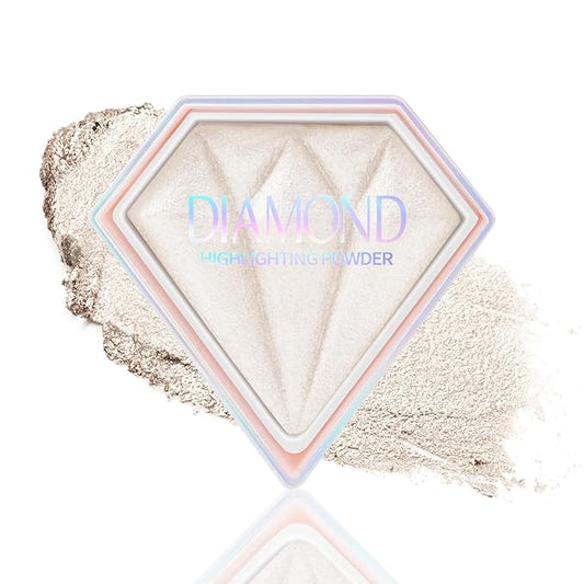 Boobeen Highlighter Makeup Palette, Baked Highlighter Bronzer Powder Palette, Shimmer Illuminator Contour Highlighter Powder for Face, Pearl Shine Shades Waterproof Long Lasting