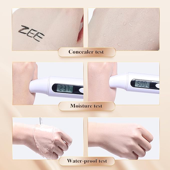 Air Cushion CC Cream Mushroom Head, Soothing Full Coverage Concealer CC Cream with Mushroom Makeup Sponge for Flawless Face Makeup (Buff Beige)