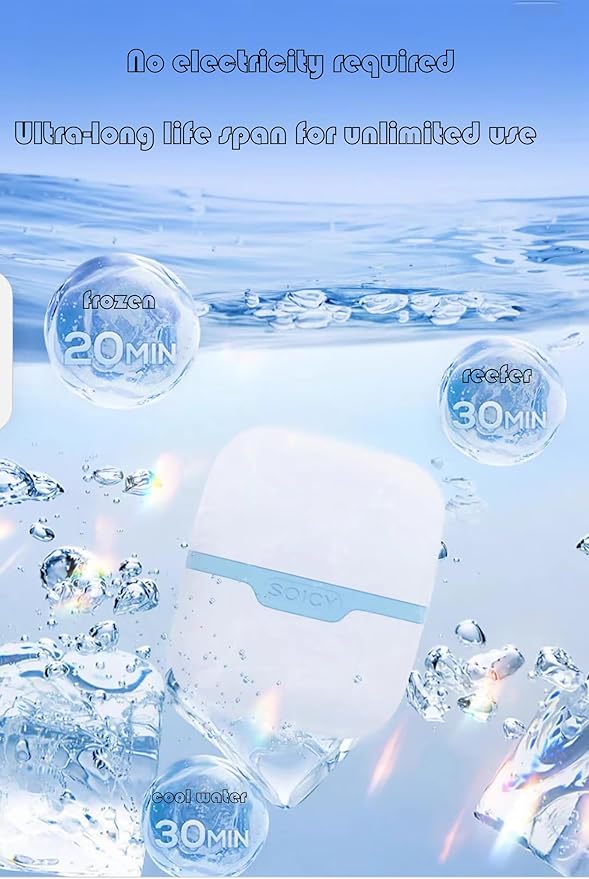 Ice Roller for Face ，Ice Face Roller Cold Therapy Tools, Cold Facial Ice Roller Massager for Eye Puffiness, Migraine, TMJ Pain Relief & Minor Injury, Skin Care Products (Blue)