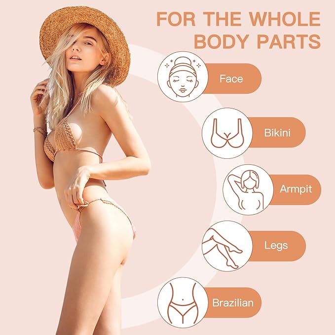 Hard Wax Beads, 2.2lb Wax Beans for Hair Removal, 10 Packs Multi Color Waxing Beads for Full Body, Face, Brazilian Bikini, Legs and Sensitive Skin at Home, Wax Refill for Women Men