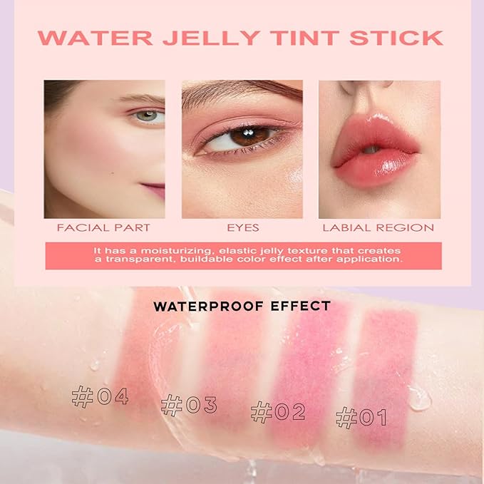 4Pcs Milk Jelly Blush - Milk Blush - Sheer Cheek & Lip Stain，Long Lasting Milk Jelly Tint Have Transparent & Bright Colors (multicolored)