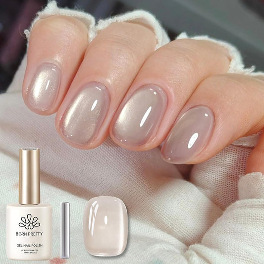 Born Pretty Cat Magnetic Eye Gel Nail Polish, Pink Moonlight Cat Magnetic Gel Nail Polish Delight Magnetic Nail Polish for Nail Art Manicure Salon DIY at Home 15ML