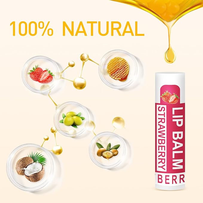 DMSKY 36 Pack Lip Balm, Natural Lip Balm Bulk with Vitamin E and Coconut Oil, Lip Care Product, Moisturizing Soothing Chapped Lips