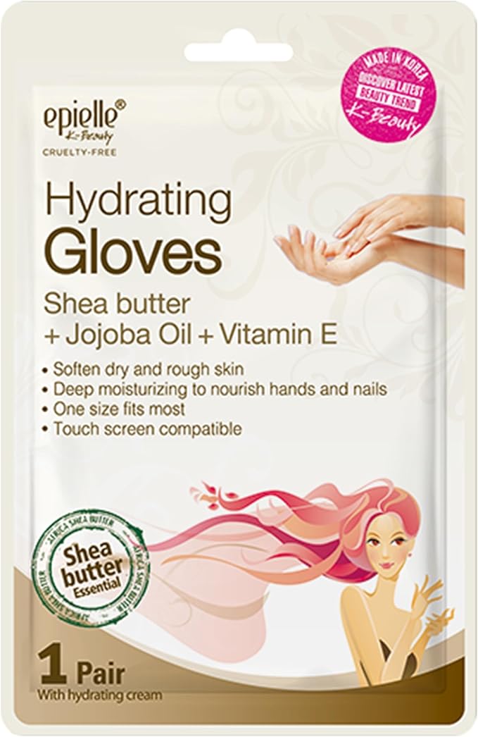 Epielle Hydrating & Moisturizing Hand & Foot Masks 12 Pairs, Relieve and Soften Dry Hands & Cracked Heels with Shea Butter & Sunflower Seed Oil, Korean Skin Care, Spa Set, Self Care Gifts for Women