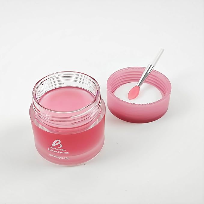 BEAUTY ADDICT Collagen Lip Mask - Strawberry Pout Lip Shine