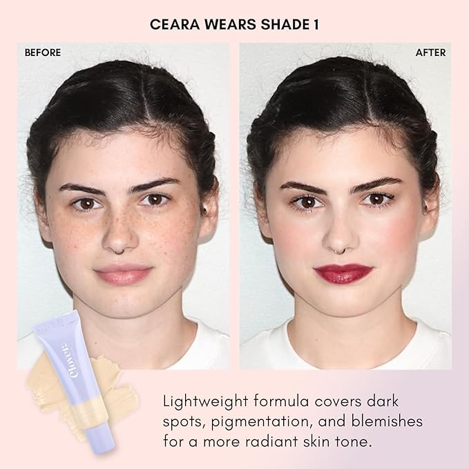Clover Skin Is In Serum Foundation | Hydrating Face Serum, Lightweight Foundation, Cruelty-Free & Vegan | With Squalane And Sunflower Seed Wax | 30 ml - Shade 01 (Ultra Fair)