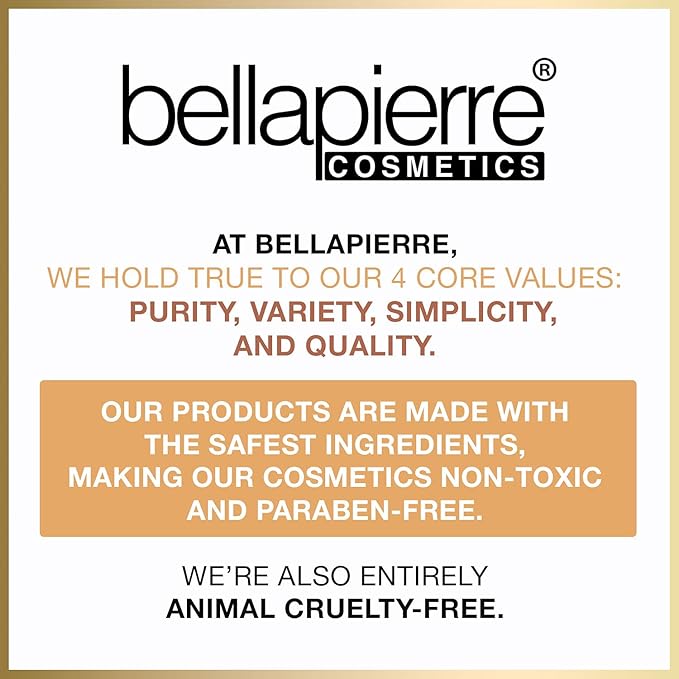 bellapierre Mineral Foundation SPF 15 - Loose Powder Foundation | Vegan & Cruelty Free Natural Makeup | Full Coverage Matte Finish | Hypoallergenic | Oil & Talc Free - 0.32 Oz - Brown Sugar