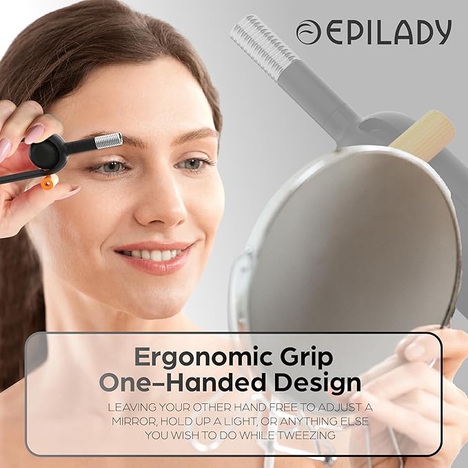 Epilady Precision Coil Tweezer, Facial Hair Remover with Ergonomic Design, Hair-Removal Tool for Upper Lip, Chin, and Face, Portable Tweezers for Facial Hair