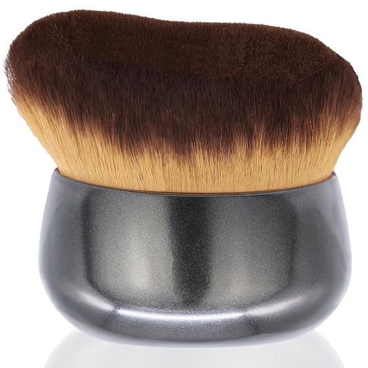 Extra Large Body Makeup Brush For Self Tanner, Leg Makeup &Bronzer Blend,75 mm Wide-headed Kabuki Brush Provides More Even& Pretty Application, Sunscreen Face& Back Makeup Brush, Wet& Dry Use- Black