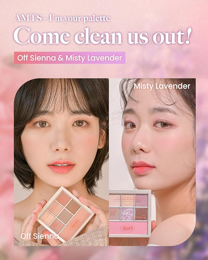 AMTS Eyeshadow Off Sienna & Misty Lavender Palettes Set, Valentine's gifts for teen girls, women | Matte Shimmer Metallic, Long Lasting