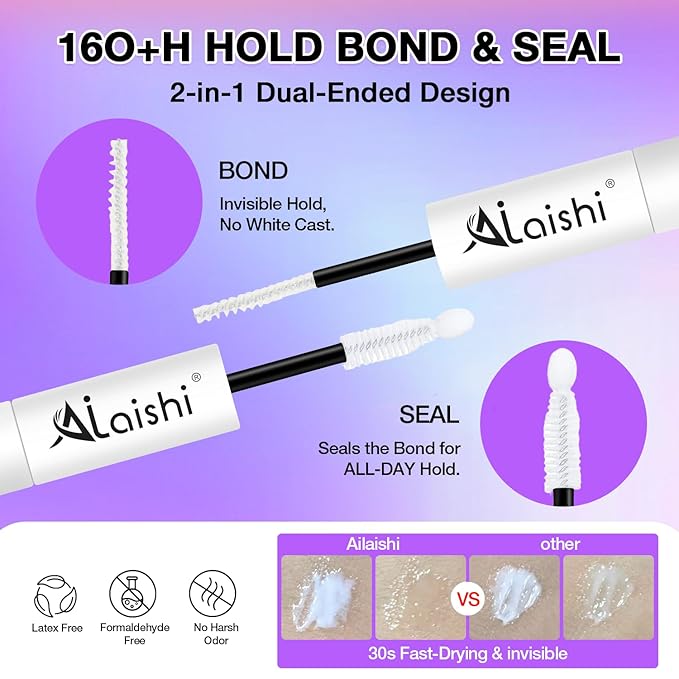 Fluffy False Eyelashes Kit With Bond, Seal and Tweezer, 7 Pairs Natural Look Fake Cat Eye Lashes Strips Thin Band Extensions Waterproof Easy Eyelashes for Beginners DF79