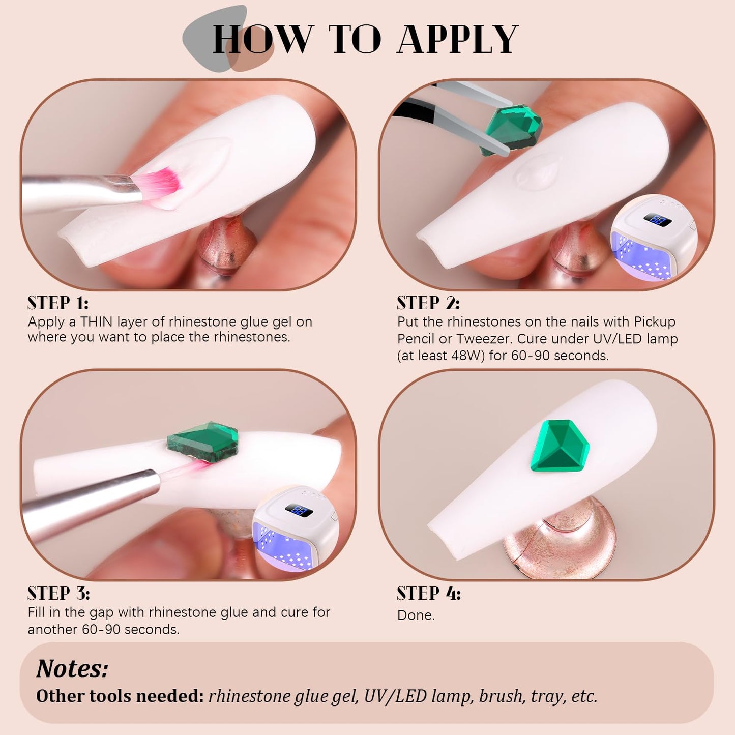 3220Pcs Emerald Green Glass Nail Rhinestones 120Pcs Multi Shapes Flatback Gems Crystal + 3100Pcs 1.5-4mm Round Beads, Manicure Diomand Jewelry Gemstone for Nail Design Makeup Acrylic Nails Decoration