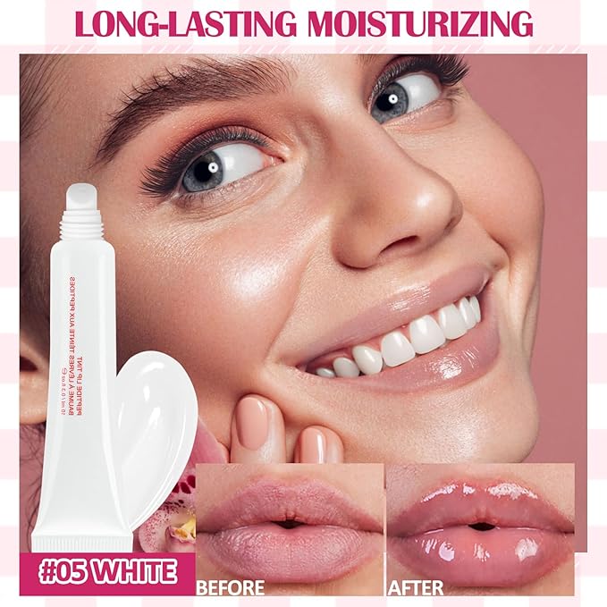 DAGEDA 3Colors Lip Glowy Balm Set, Hydrating Lip Balm Shine Lip Glow Oil, Clear Plumping Lip Gloss Tinted Jelly Balm, Natural Lip Care Makeup Glossy Lip Moisturizer for Dry Cracked Lips(B)