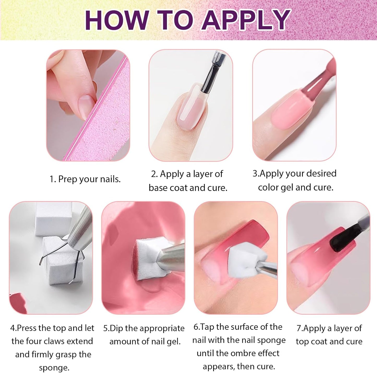 Gradient Painting Gel, 9 Colors Ombre Gel Nail Polish Oil Painting 3D Sculpture Effect for Pigment Pat Nails French Manicure DIY Nail Art Long-lasting Soak of UV/LED Artistic Inspiration