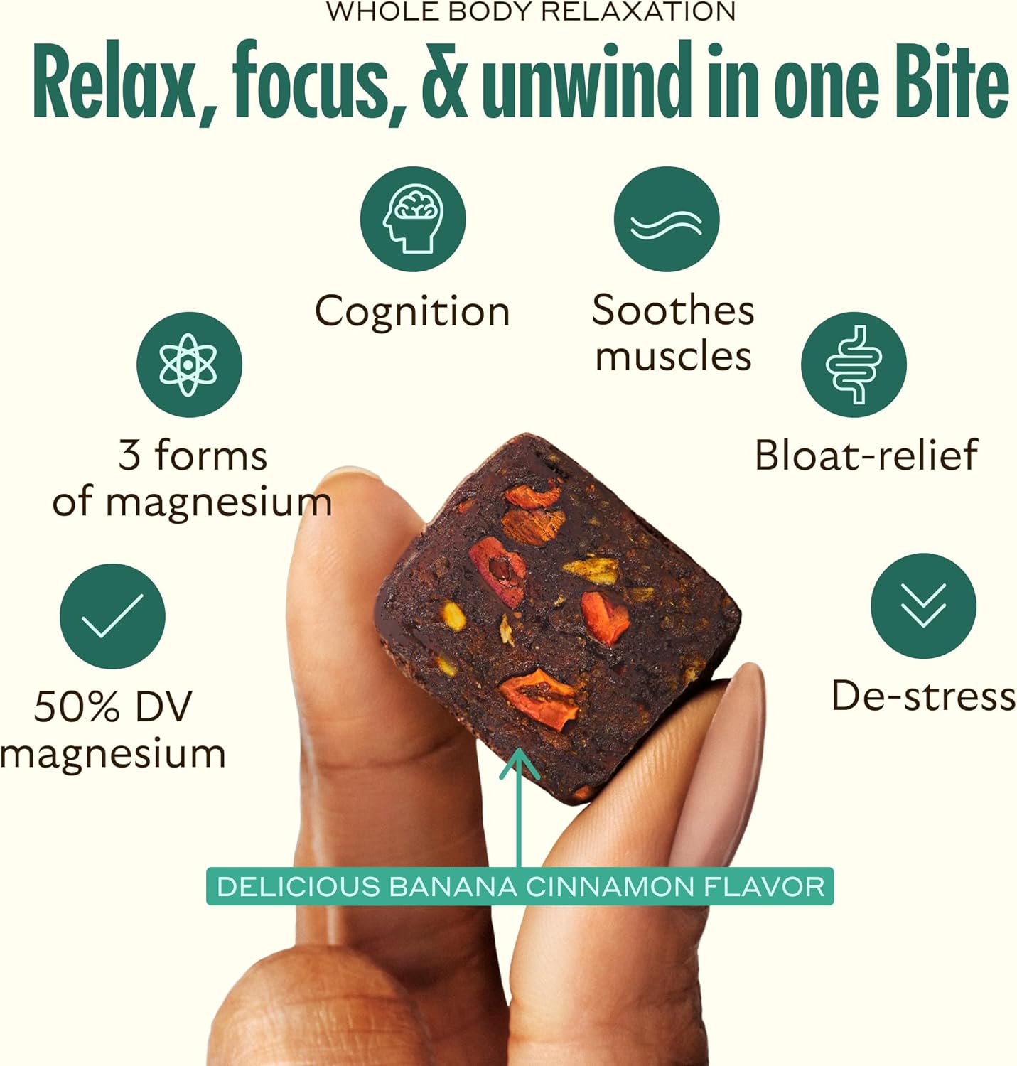 GEM Calm Essentials Vitamin with Magnesium for Stress Support and Focus, Lemon Balm, Gluten Free, Vegan, Banana Cinnamon, 1 Pack of 7