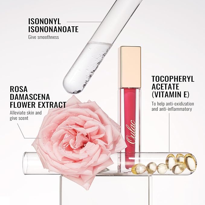 Oulac Matte Pink Lipstick for Women, Long Lasting Liquid Lip Stick High Impact Lip Gloss Full Coverage Lip Makeup with Vitamin E Waterproof Formula,Vegan M34