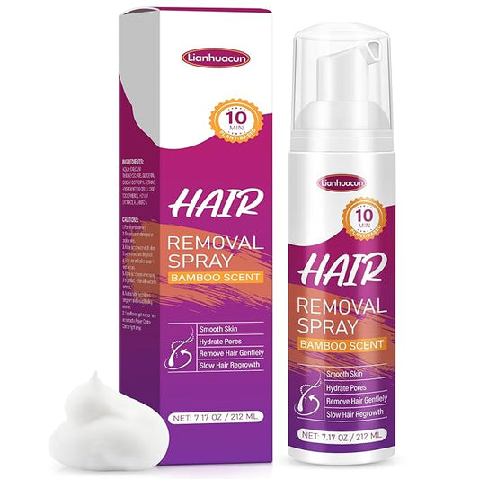 Hair Removal Spray for Women & Men: Hair Removal Cream Sensitive Skin, Painless for All Skin Types, Private Areas, Legs, Bikini, Body, and Back, 7.17OZ