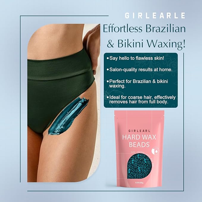 Hard Wax, Jasmine Infused Wax Beans for Sensitive Skin, 1lb, Wax for Hair Removal, Bikini, Legs, Eyebrow, Facial, Full Body Waxing for Women and Men