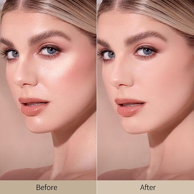 Erinde White Translucent Matte Setting Powder with Puff, Face Loose powder Makeup, Oil Control Finishing Powder, Lightweight Blurring Powder, Waterproof, 24H Long-Lasting, Creates Soft Focus Effect