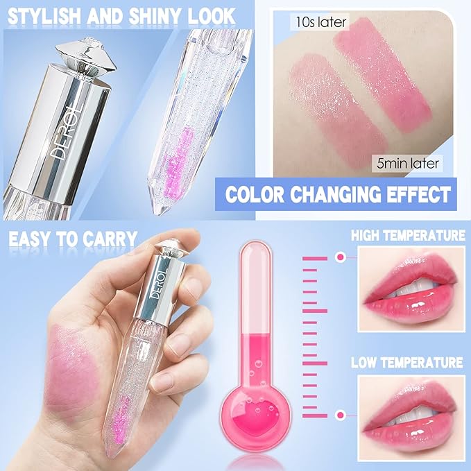 Color Changing Clear Liquid Blush for Cheeks and Lips, Moisturizing Multi-use Rouge Blush Gel, Magic Tinted Balm Waterproof Transparent Cream Liquid Blush, Glossy Shiny Finish Korean Blush Makeup -5ml