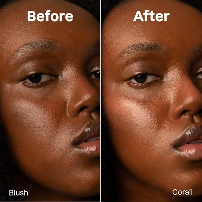 ATTITUDE Oceanly Lightweight Blush Stick, Titanium Dioxide-Free, EWG Verified, Plastic-Free, Vegan & Cruelty-free Makeup, Corail, 0.3 Ounces