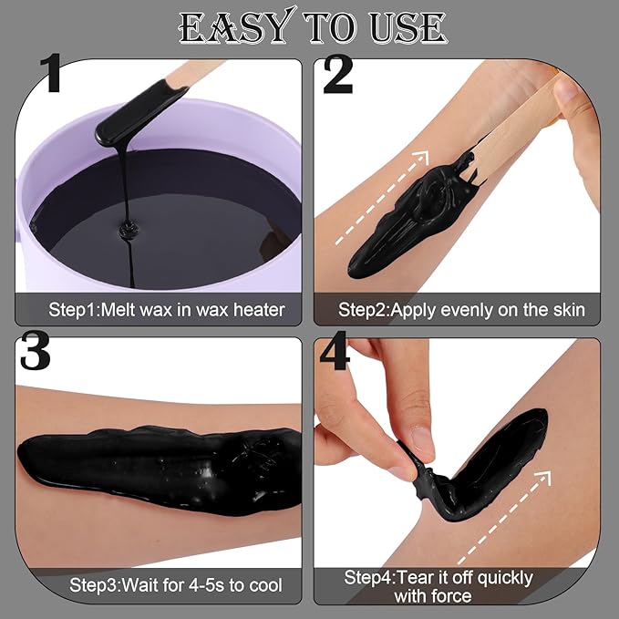 80oz Hard Wax Beads - Quick Hair Removal Waxing - Body, Leg, Back, Bikini - SPA Soft Waxness Salon At Home - Corase Hair Remove for Women Men