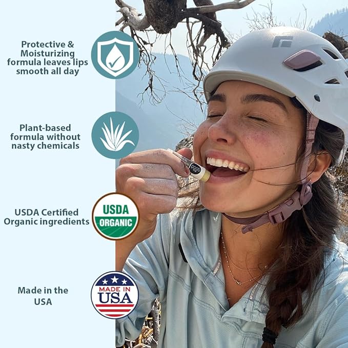 All Good Organic Lip Balm for Soft Smooth Lips - Calendula, Lavender, Olive Oil, Beeswax, Vitamin E | (Original) (3-Pack)