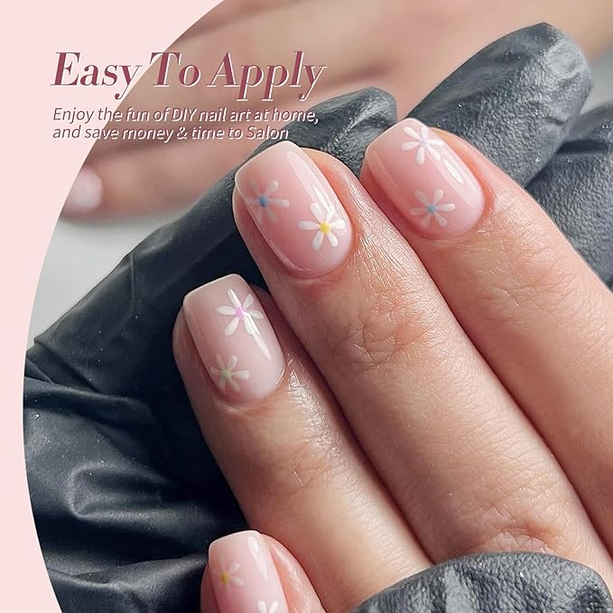 Born Pretty Milky White Jelly Nude Pink Gel Nail Polish Translucent Natural Sheer Pink Soak Off U v Light Cure Gel Polish Kit for Salon and Nail Art DIY at Home 6Colors