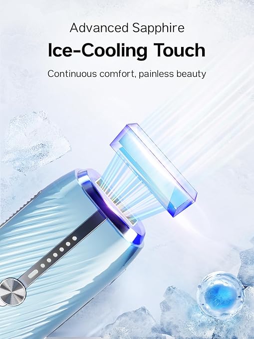 Blex Laser Hair Removal for Women and Men, IPL Hair Removal Device Effective in 2 Weeks, with Ultra-Fast 0.2s Light Emission, Comfortable and Painless, Sky Blue