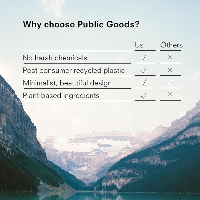 Public Goods Hand Soap | Cleansing Soap for Kitchen & Bathroom | Made with Natural Essential Oils | Paraben & Sulfate Free | Vegan Friendly | Made in Canada | 12 Fl Oz Bottle with Dispenser Pump