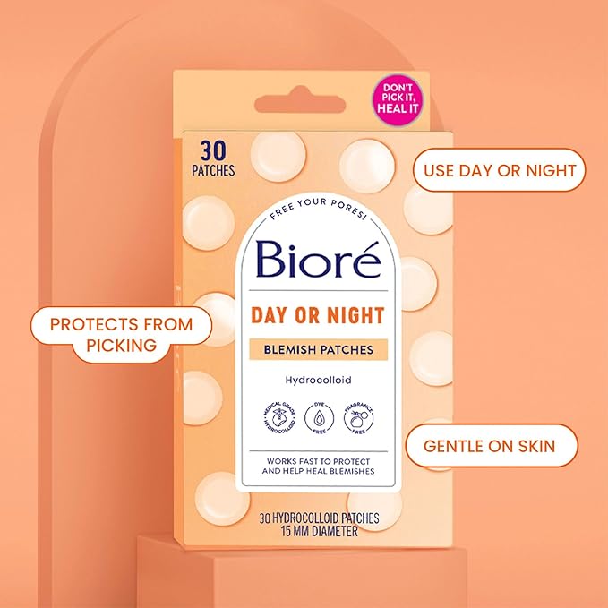 Bioré Pimple Patches, Cover & Conquer Blemish Patch, Medical Grade Ultra-Thin Hydrocolloid for Covering Zits and Blemishes, HSA/FSA Approved, 30 Count