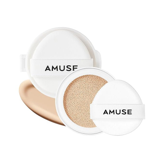 Amuse SEOUL Ceramic Skin Perfector Cushion Foundation Refill | Long-lasting, Lightweight, Semi-matte, Flawless Coverage, Hypoallergenic, Korean Beauty, Vegan(15g / 0.52 oz.) ([Refill] 02 HEALTHY)
