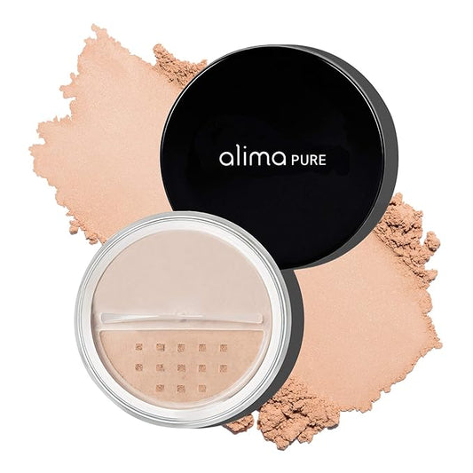 Alima Pure Matte Foundation Loose Mineral Powder Foundation Makeup, Loose Powder Makeup Oil Free Talc Free Powder, Natural Makeup Mineral Foundation Full Coverage Natural Foundation Powder .15 oz/4.5g