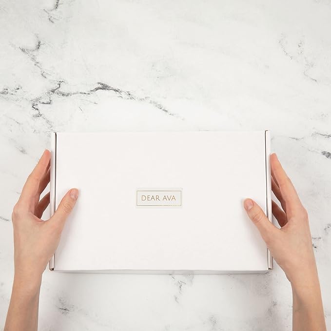 Dear Ava Spa Gifts for Women | Organic Self Care luxury Anti Stress Relaxing Bath and Body Kit Set Basket Box for Her with Heartfelt Card | Premium Spa Gift for Best Mom