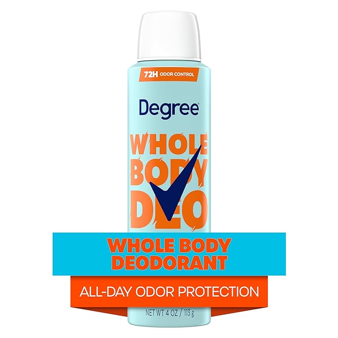 Degree Women Whole Body Deodorant Spray, Fresh Citrus Scent, Aluminum Free 72H Odor Protection 4 oz