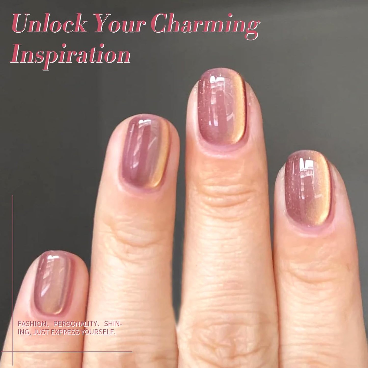 BORN PRETTY Cat Magnetic Eye Gel Nail Polish,Violet haze Jelly Glass Magnetic Gel Polish,Glitter Soak Off Nail Art Salon Manicure Home Gift 15ml