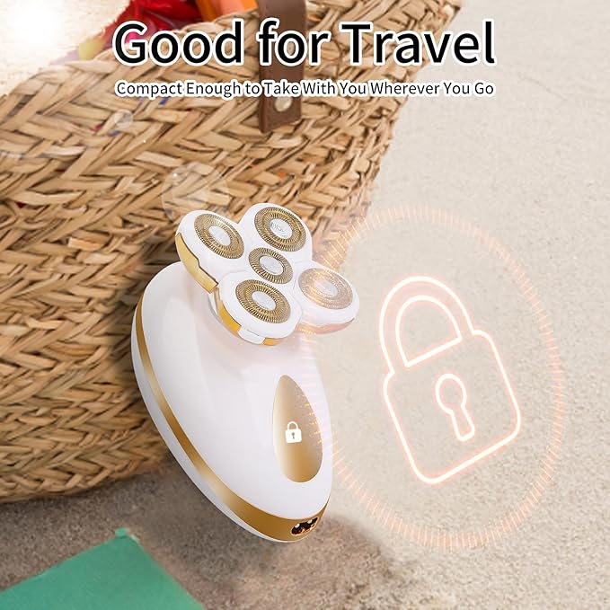 Electric Razors for Women, 5 in 1 Painless Rechargeable Dusk Shaver Womens, Women's Shavers Everything, Lady Leg/Bikini/Face Hair Removal Products, Female Wet Dry Shaving Machine