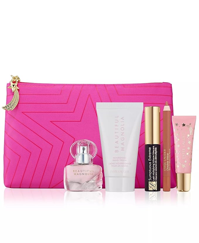 Estee Lauder 6-PC Beautiful Magnolia Perfume Spray, Hand Cream, Lip Gloss, Liner, Mascara Gift Set