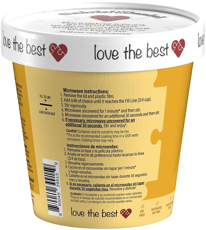 Gabriel & Daniel Gluten Free Instant Cream of Corn – Non-GMO, Pure and Wholesome Hot Cereal – Smooth & Creamy Texture with Vanilla – Microwave Cup for a Nourishing and Easy Breakfast To Go (Pack of 12)