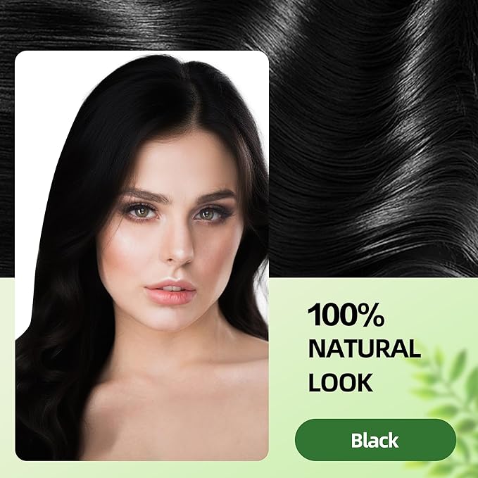 Black Hair Dye Shampoo 3 in 1 for Gray Hair Coverage Argan nut Natural Shampoo Black Hair Dye for Women & Men/Ammonia-Free 500ml