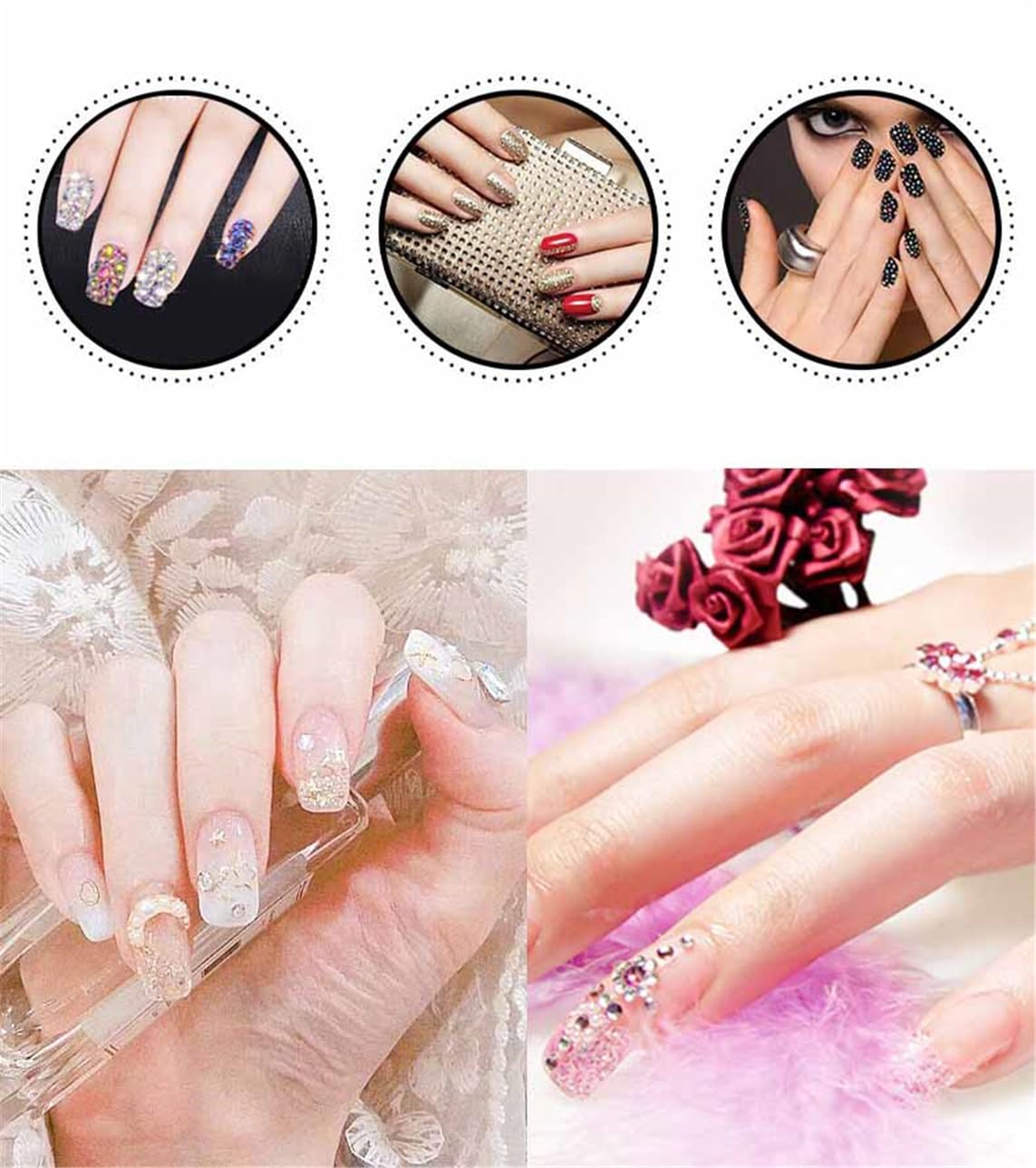 2250 Pcs SS16 4mm AB Flatback Rhinestones for Nails Art Crafts Glitter Round Shine Gems Crystals DIY Clothes Shoes （Orange Red AB）