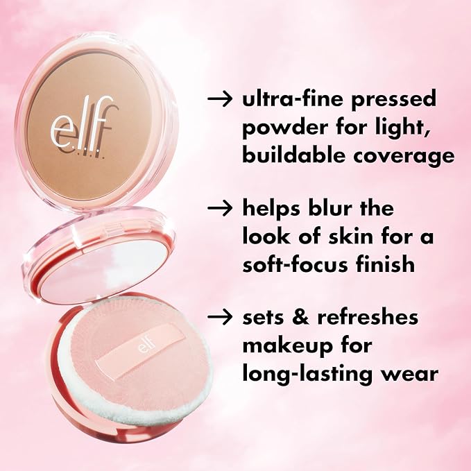e.l.f. Halo Glow Powder Filter, Ultra-fine Finishing Powder, Smooths The Look of Pores & Fine Lines, Creates A Soft-Focus Glow, Vegan & Cruelty-Free, Deep Warm