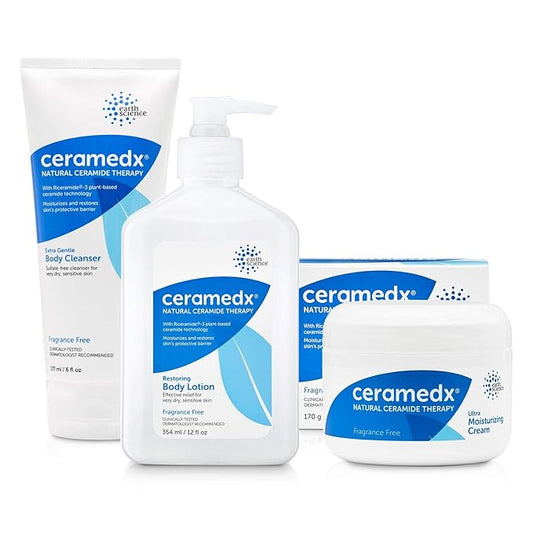 CERAMEDX Skincare System Regimen (3 pack) | For Dry, Sensitive Skin