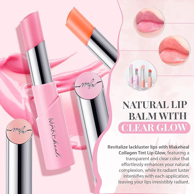 Collagen Tint Lip Balm, Hydrating Nourishing Smooth Lips, Lip Balm Infused with Collagen & Vitamin E, Vibrant Natural Lip Tint Color, From the Makers of Mediheal, Korean Beauty (Pink)